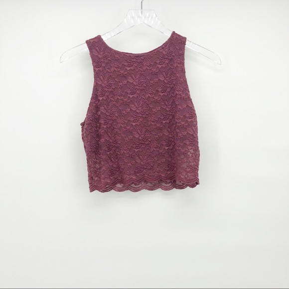 Free People Tops - FREE PEOPLE lace tank with scalloped detail.